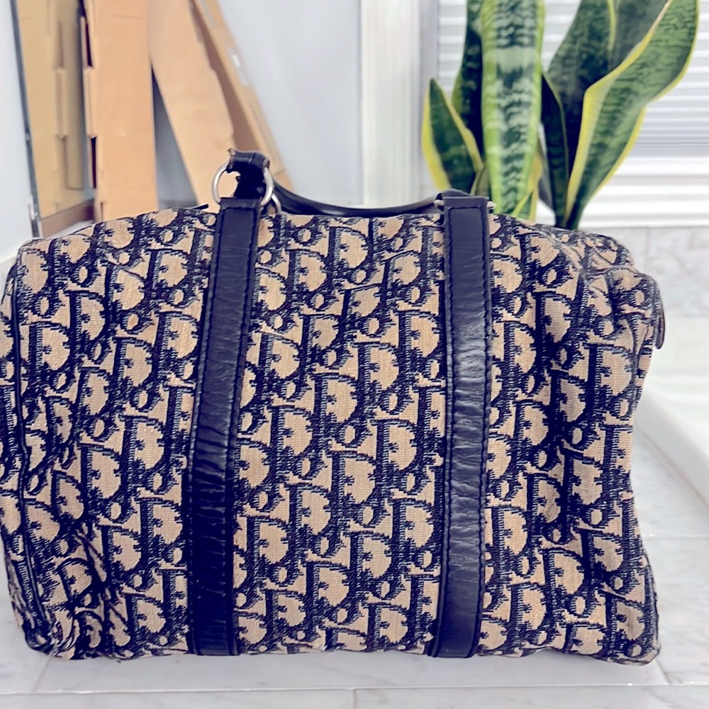Dior 90s Trotter Jacquard Oblique Boston Bag